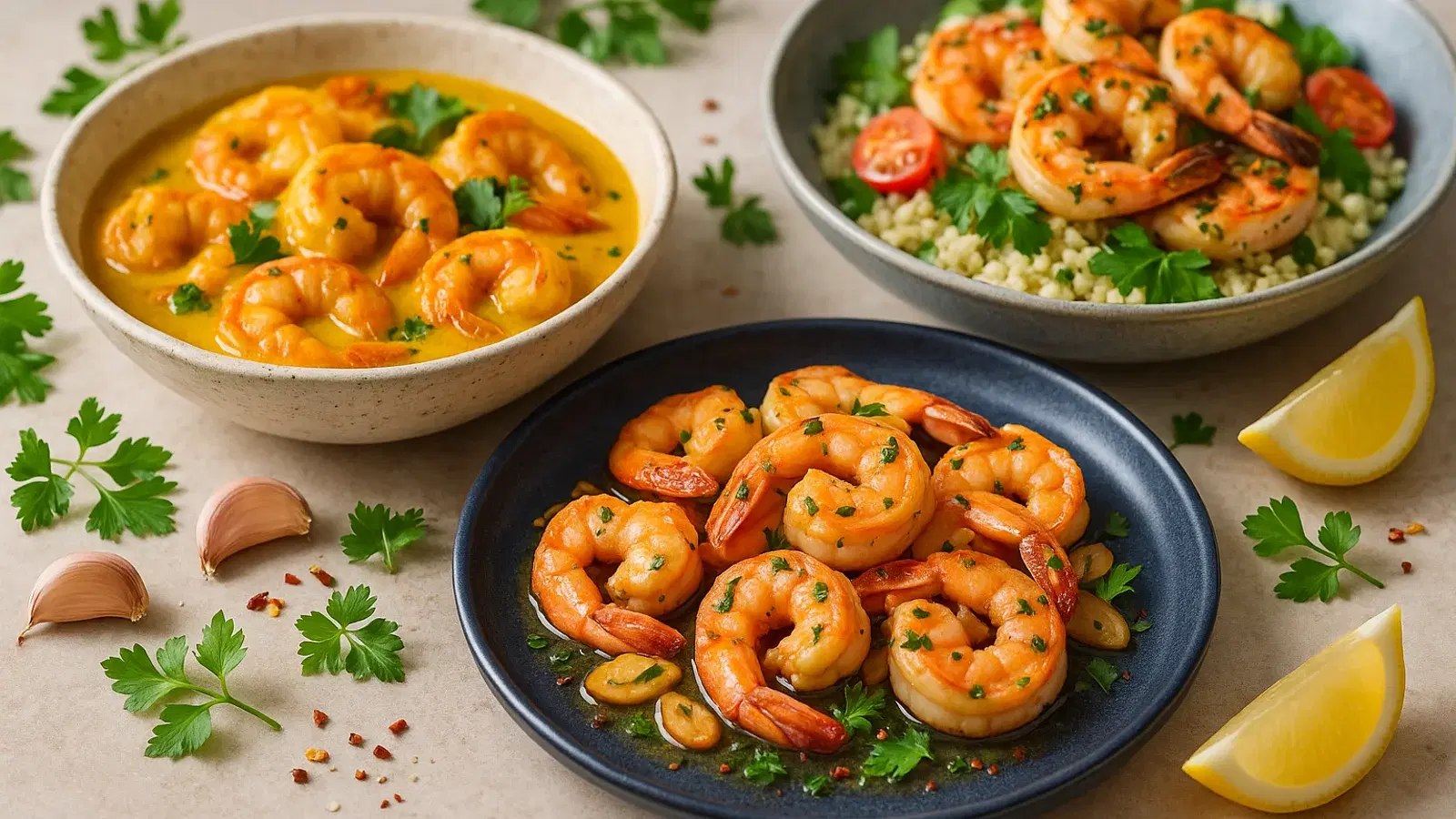 Recettes de Crevettes recipe category hero image