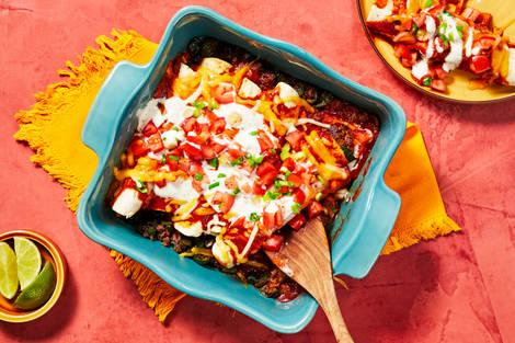 Tex-Mex Beef & Poblano Enchiladas
